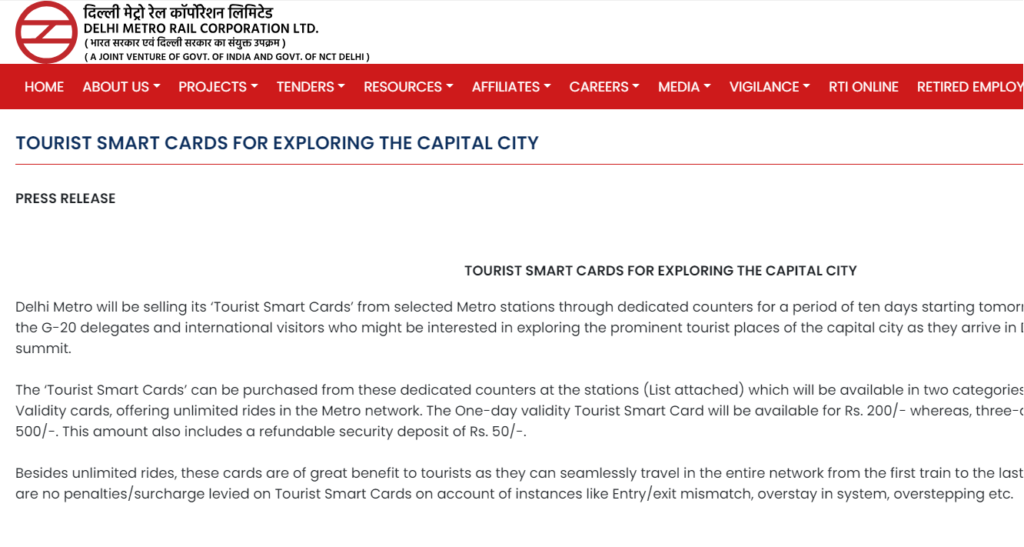 TOURIST SMART CARDS